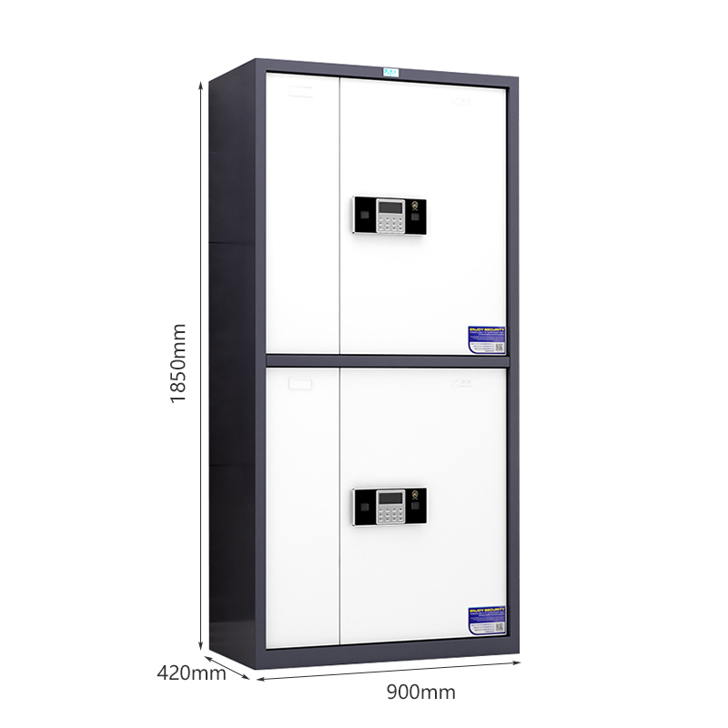 臻远 ZY5121113 文件柜档案资料柜钢制密码锁 灰白套色通双节电子锁高清大图