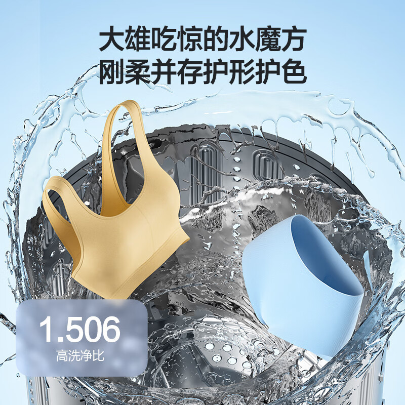 [迷你小乌梅]小天鹅双筒分区洗可组懒人三筒洗衣机叠加洗烘一体内衣洗衣机白色哆啦A梦联名款TNDD20-08AIDE高清大图