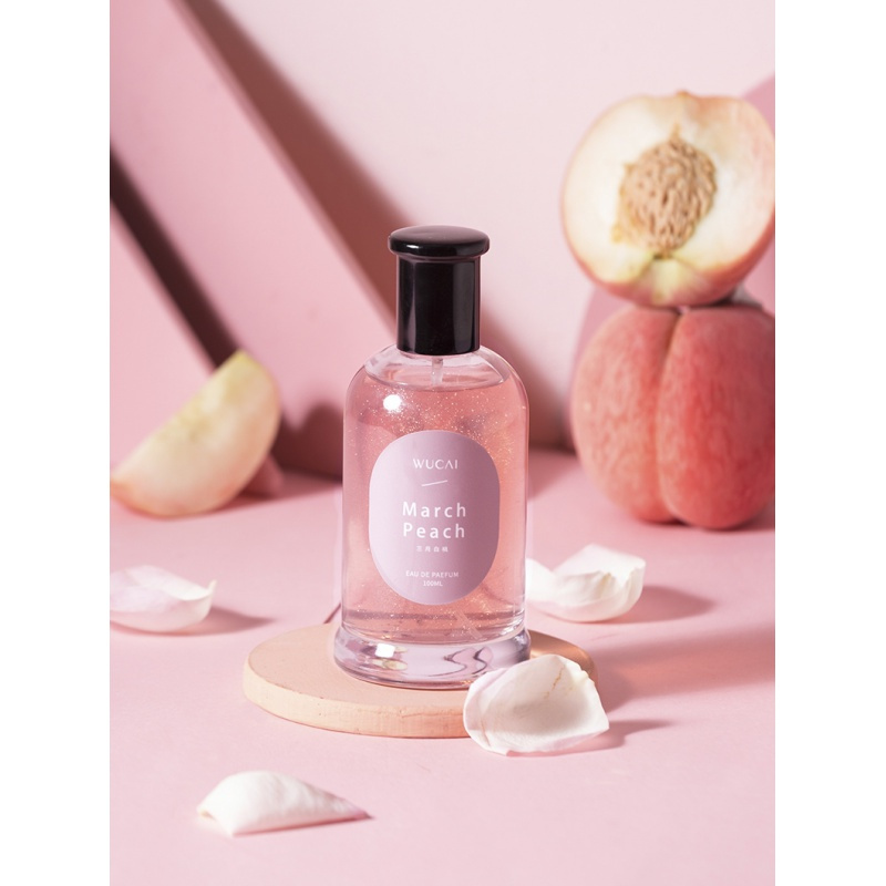 人间水蜜桃wucai三月白桃淡香水鎏金流沙女士小众桃子水果无猜