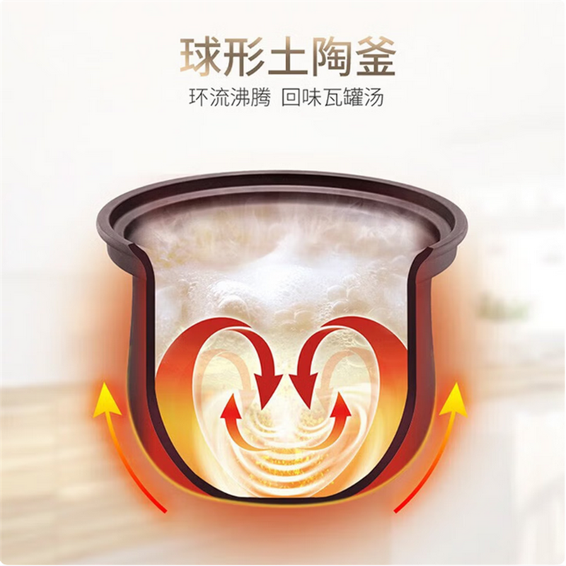 苏泊尔(SUPOR) ZMD安心系列 电炖锅电炖盅5L家用锅煲粥电砂锅BB煲 DG50YK11-30 商超同款 D高清大图