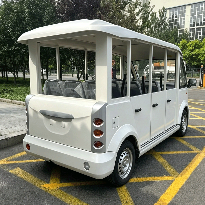 五菱国宾8座四轮电动观光车摆渡车校区观光车机场载客车可拆卸式车门(上玻璃下钣金)WLDV-8高清大图
