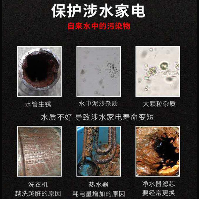 康道夫KDF-QZ-03自动刮洗前置过滤器全屋净水家用厨下式净水器厨房管道净水机高清大图