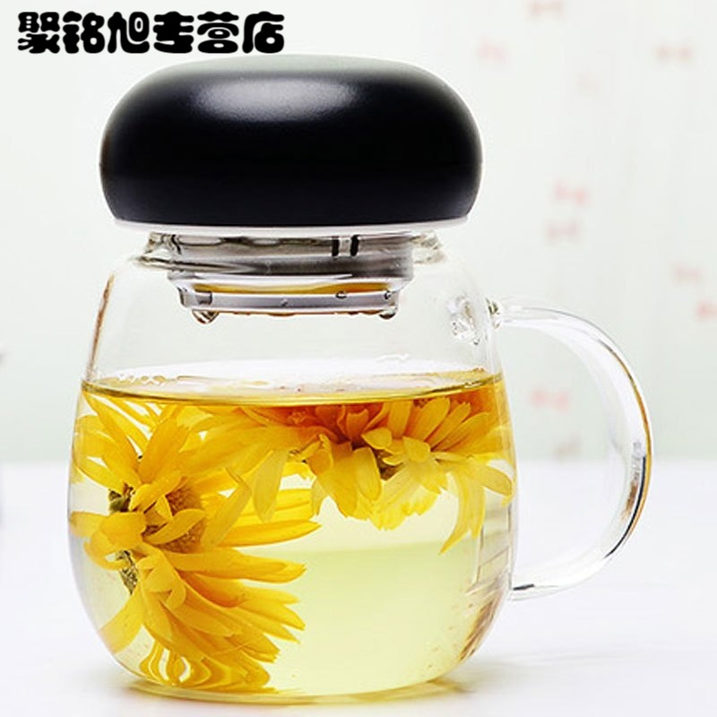 简趣创意水杯玻璃杯便携泡茶杯随手杯柠檬花茶杯子女学生韩版水杯生活日用家庭清洁生活日用家居器皿水具水杯