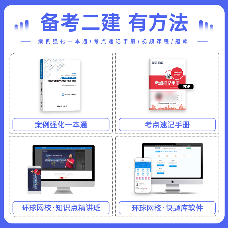 [醉染正版]备考2024年环球网校二级建造师市政专项案例强化一本通二建市政公用工程管理与实务案例分析专项突破二级建造师市高清大图