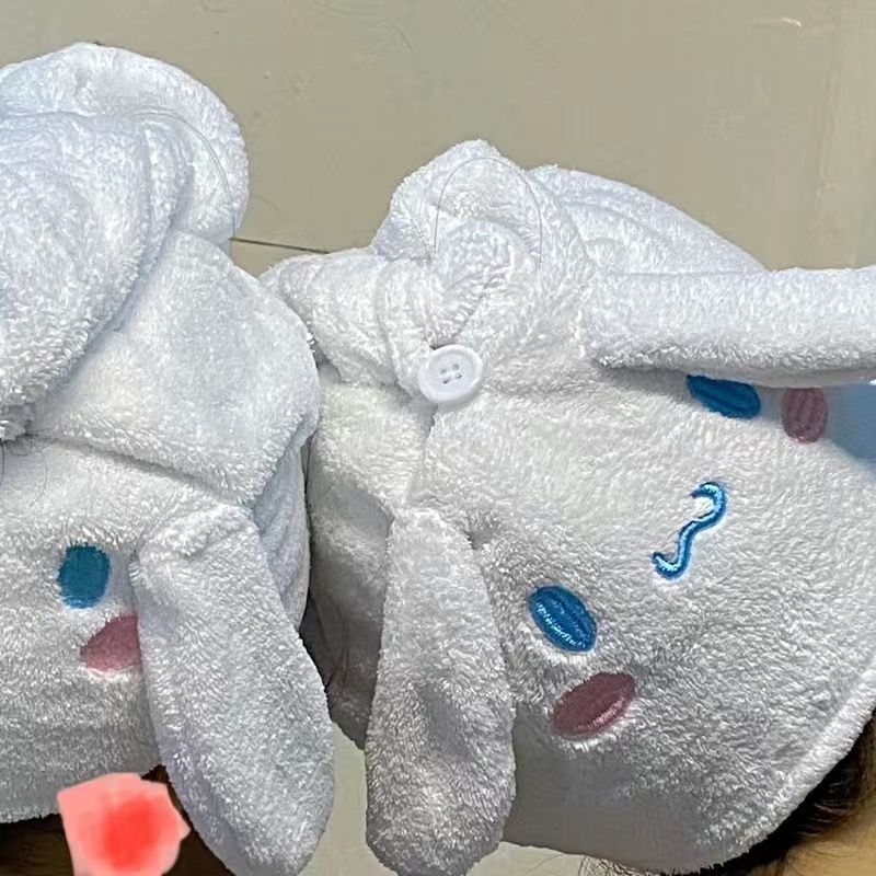 三丽鸥玉桂狗干发帽女吸水速干擦头发毛巾包头巾浴帽长发干发巾 小熊-干发帽