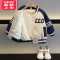 可莉允男童冬装加绒外套棒球服2022新款儿童加厚上衣宝宝秋冬炸街棉衣潮棉服