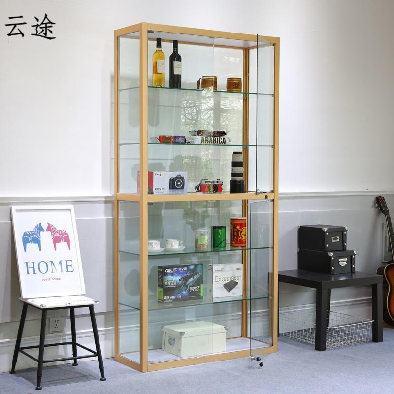 缪诗现代简约玻璃展示柜礼品样品展柜陈列柜化妆产品透明玻璃柜子定制
