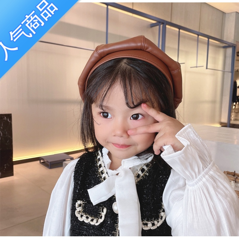 SUNTEK韩版儿童帽子女童贝雷帽宝宝ins时尚八角画家帽英伦报童帽潮秋冬