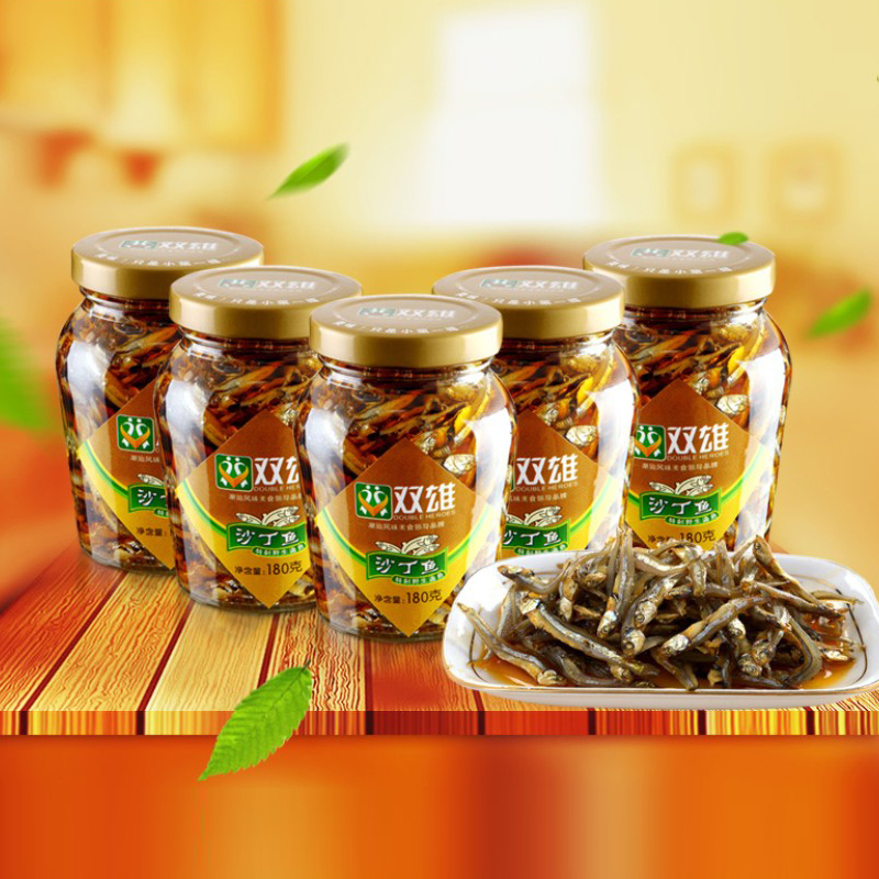 双雄沙丁鱼180/瓶 方便速食鱼罐头 下饭菜 1瓶