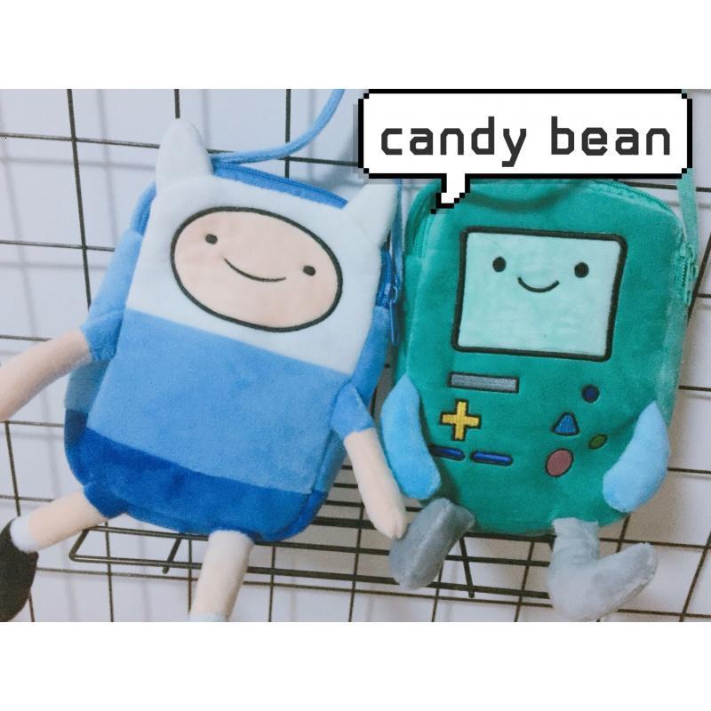 现货AdventureTime 探险时光活宝游戏机BMO芬恩单肩包毛绒零钱包