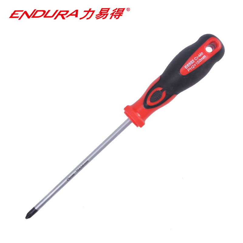 力易得(ENDURA)十字型橡塑柄螺丝批 磁性螺丝刀 起子改锥 #3x150mm 货号E6597