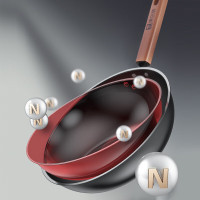 "康巴赫-匠心无涂层锅具两件套（32cm炒锅+22cm汤锅）LPB-JX02T（单位：套） 黑色