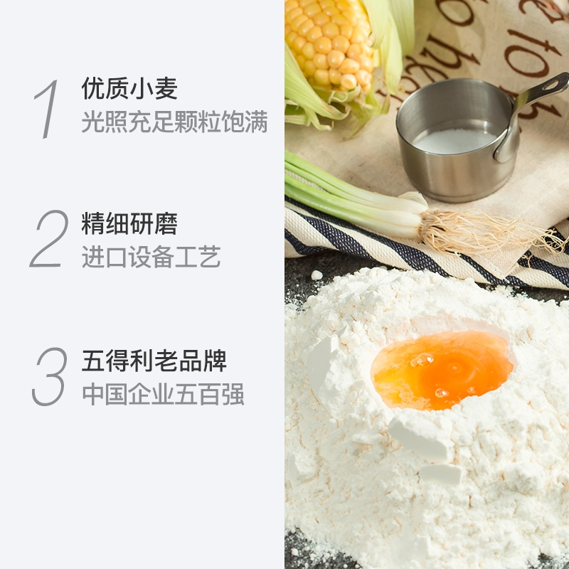 五得利(WUDELI) 五星多用途小麦粉5kg*1袋包子饺子馒头家用面粉麦香浓郁10斤袋装