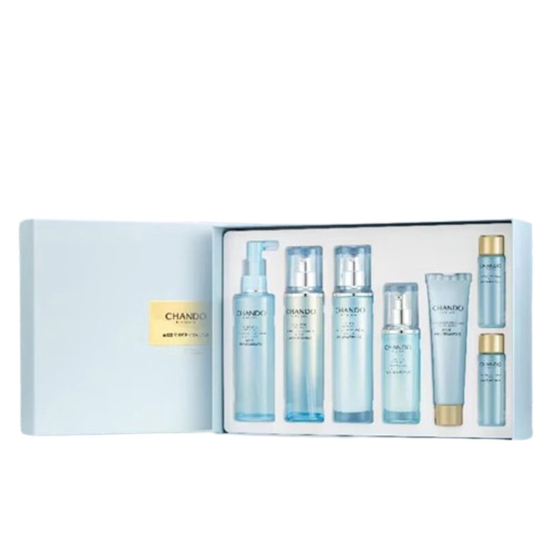 自然堂护肤礼盒紧致抗皱温和洁面水乳精华舒缓修护保湿四件套