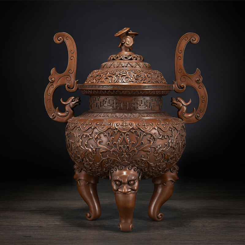 佛香天逸纯铜五供佛具香炉花瓶烛台佛教用品佛前供奉家居摆件香炉预定