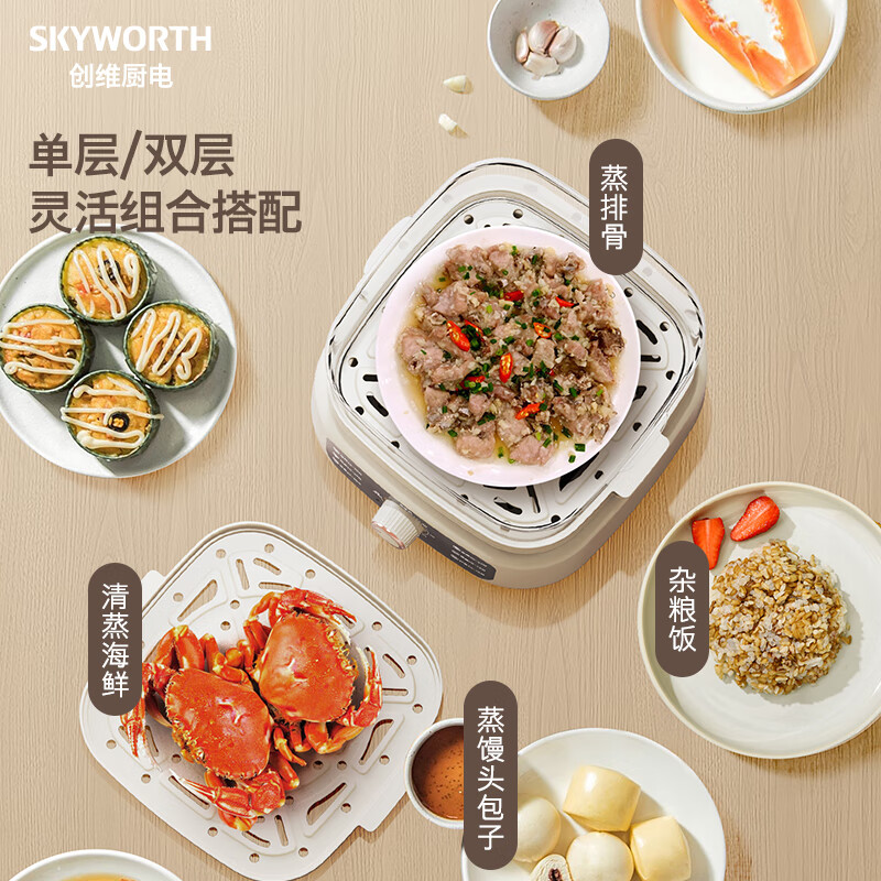 创维/SKYWORTH 10L大容量 多用途锅蒸锅F305高清大图