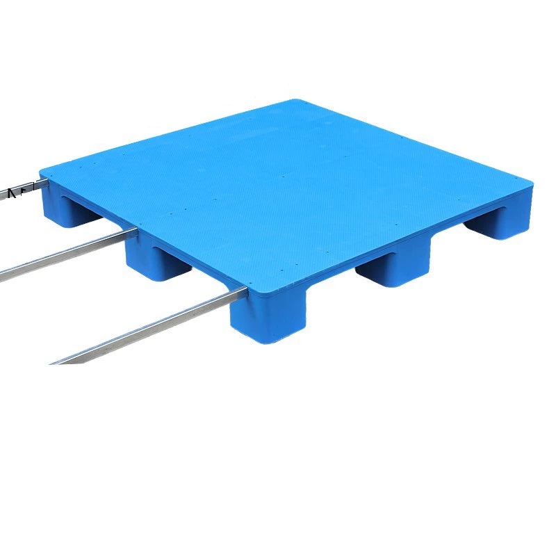 宁储 塑料托盘 平板九脚托盘 100*100*14cm+3钢 张高清大图