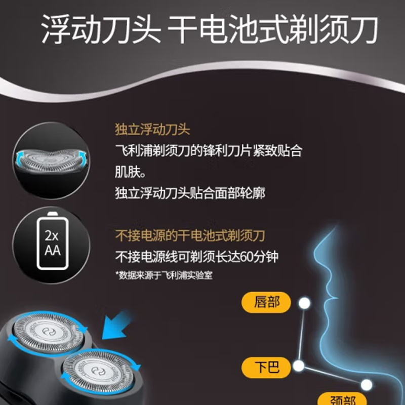 飞利浦电动剃须刀PQ206/18-