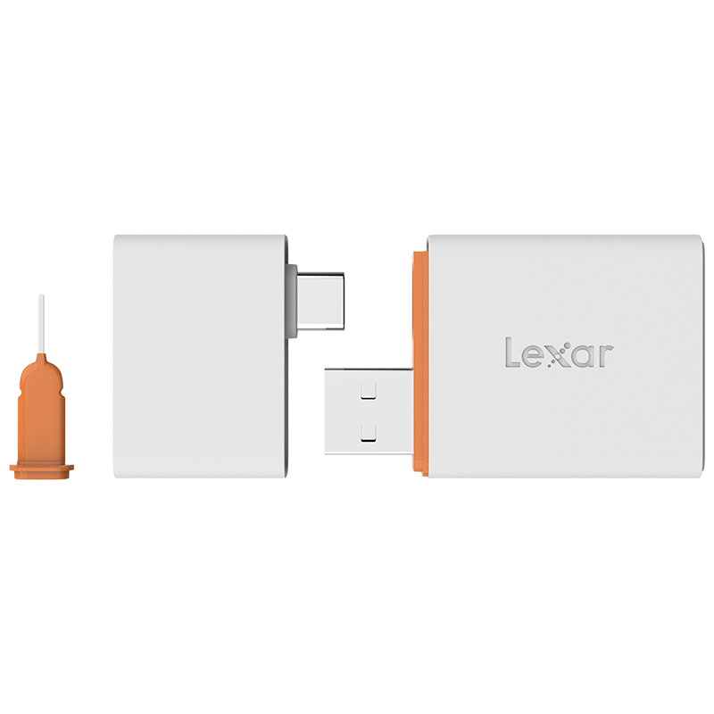 雷克沙(Lexar)读卡器 华为手机nCARD存储卡(NM存储卡) TF存储卡 USB3.1 / TYPE-C 双接头