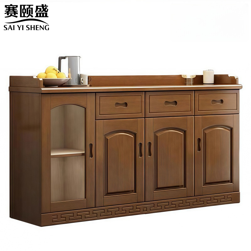 赛颐盛实木茶水柜高清大图