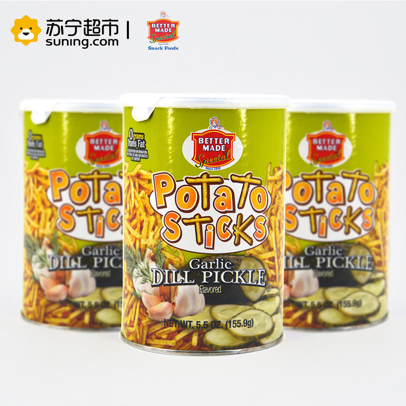 倍特美(BETTER MADE)酸黄瓜味薯条155.9g/罐