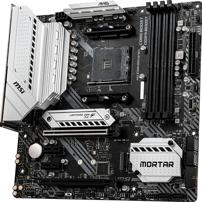 微星 MSI MAG B550M MORTAR WIFI迫击炮电脑主板 支持3700X/3600X/3600 CPU(AMD B550/Socket AM4)
