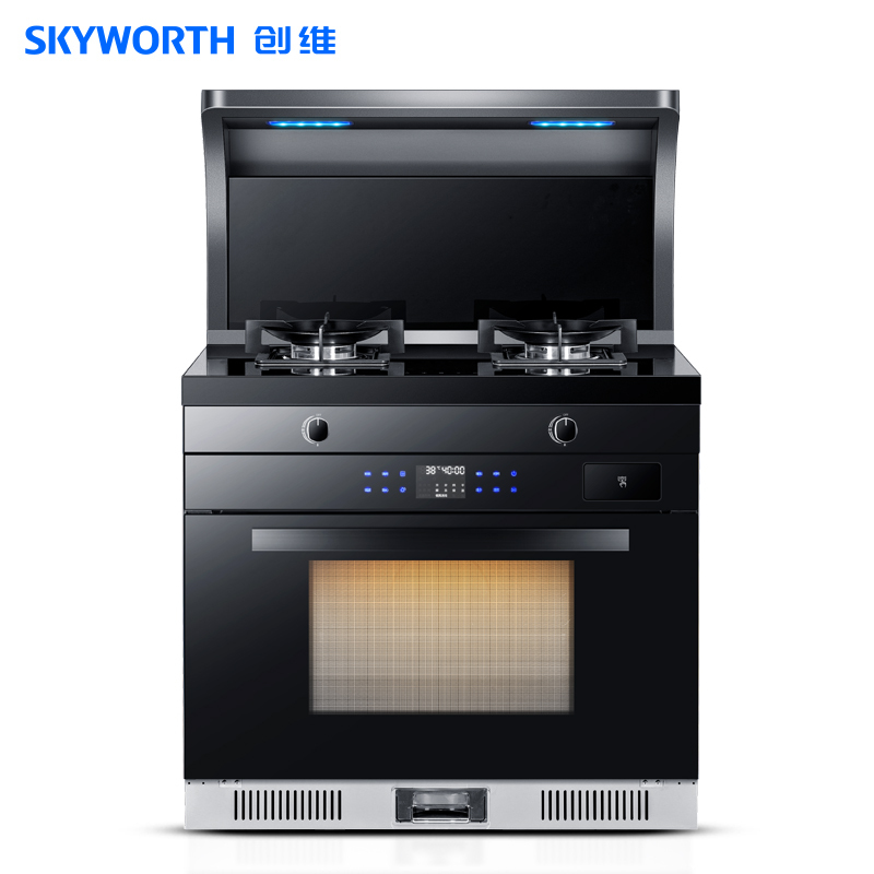 创维(Skyworth)集成灶一体灶家用蒸烤箱一体下排式侧吸油烟机消毒柜环保灶JJZT-J06Z豪华款高清大图