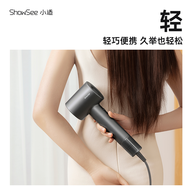 小适(Showsee) 高速电吹风机负离子护发家用速干大功率吹风筒假日礼物A18-GY高清大图