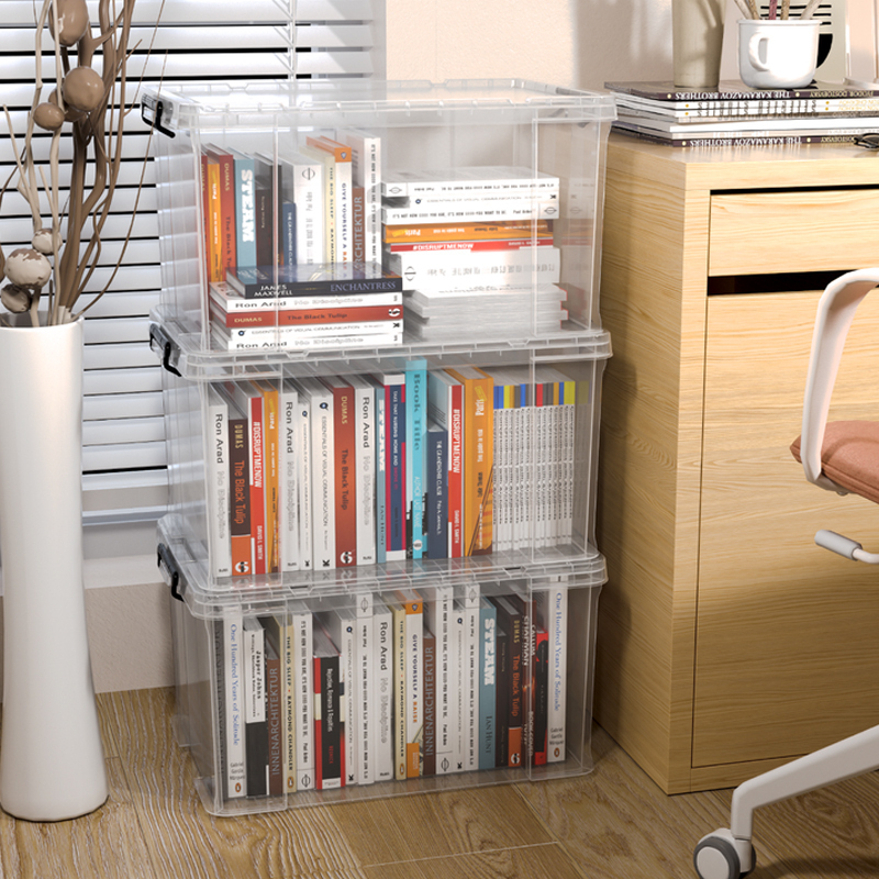 空間専門家(SPACEXPERT) 衣物收纳箱塑料储物箱108L透明 直角抗压高清大图