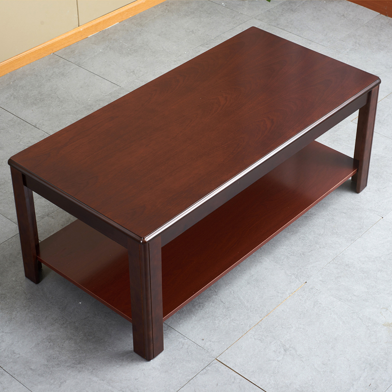 依诗幕红胡桃色办公室茶几桌客厅简约现代100x50x45cm