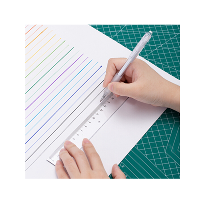 得力(deli)20cm直尺测量绘图尺子办公用品6220