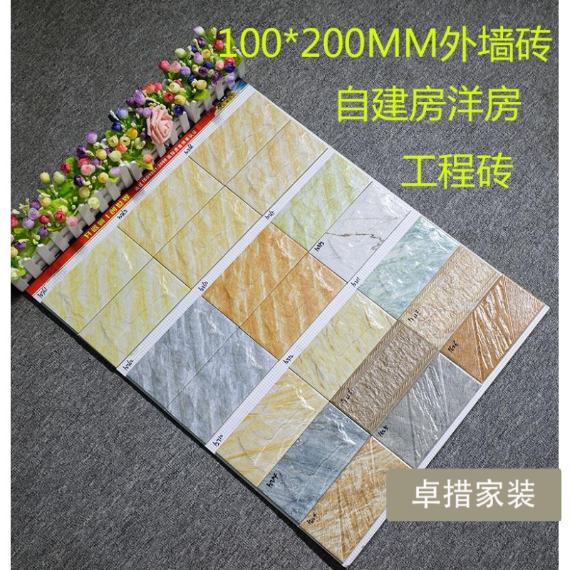 外墙砖100x200别墅室外阳台墙面砖自建房围墙瓷砖釉面喷墨工程砖壹德壹