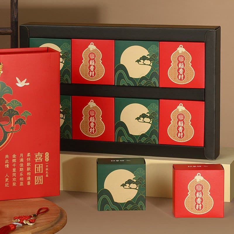 稻香村 中秋礼盒喜 糕点蛋黄莲蓉五仁广式中秋月饼节礼品送礼北京特产中华老字号 团圆520g图片