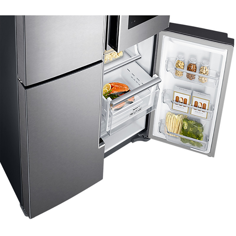 652升原装进口 三循环风冷无霜液晶触显屏幕 十字对开冰箱 钨钢银