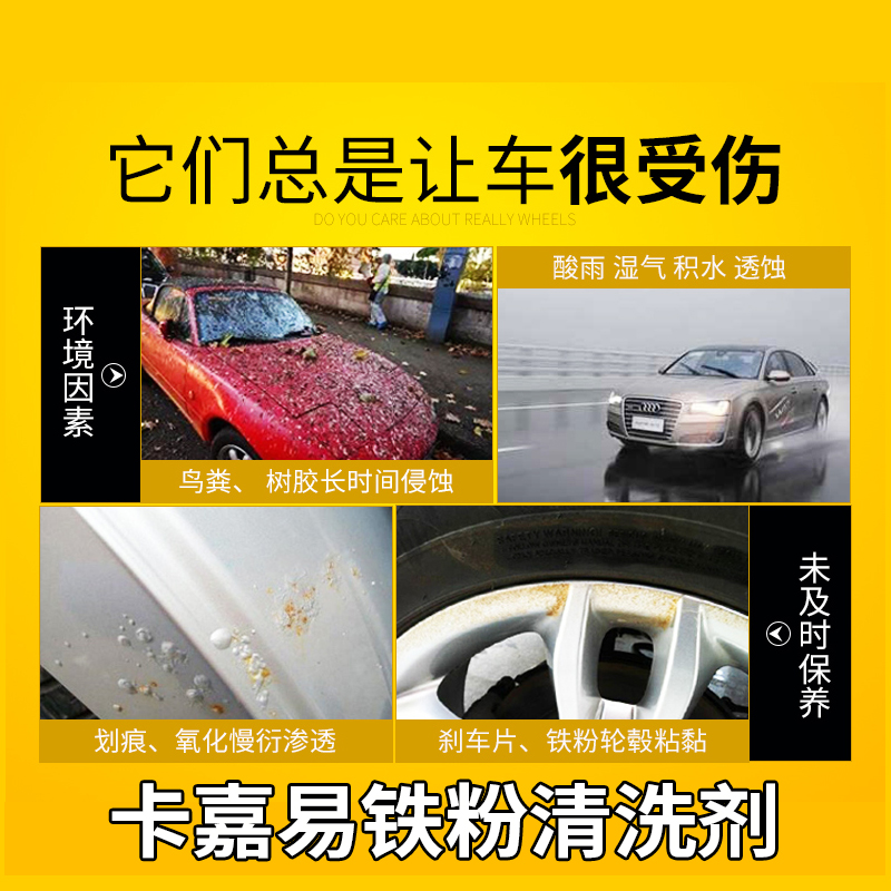 [补贴10%]铁粉去除剂汽车外清洗漆面氧化层除铁锈剂强力白色强力去污去黄点高清大图