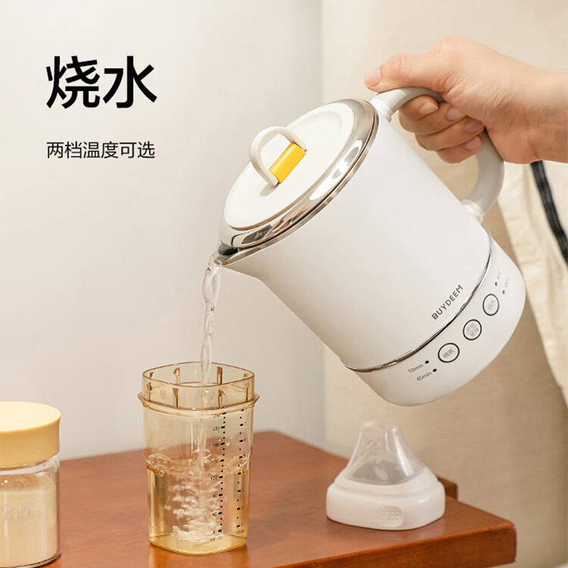 北鼎电水壶0.6L调温热水壶304不锈钢TK65(颜色随机)高清大图
