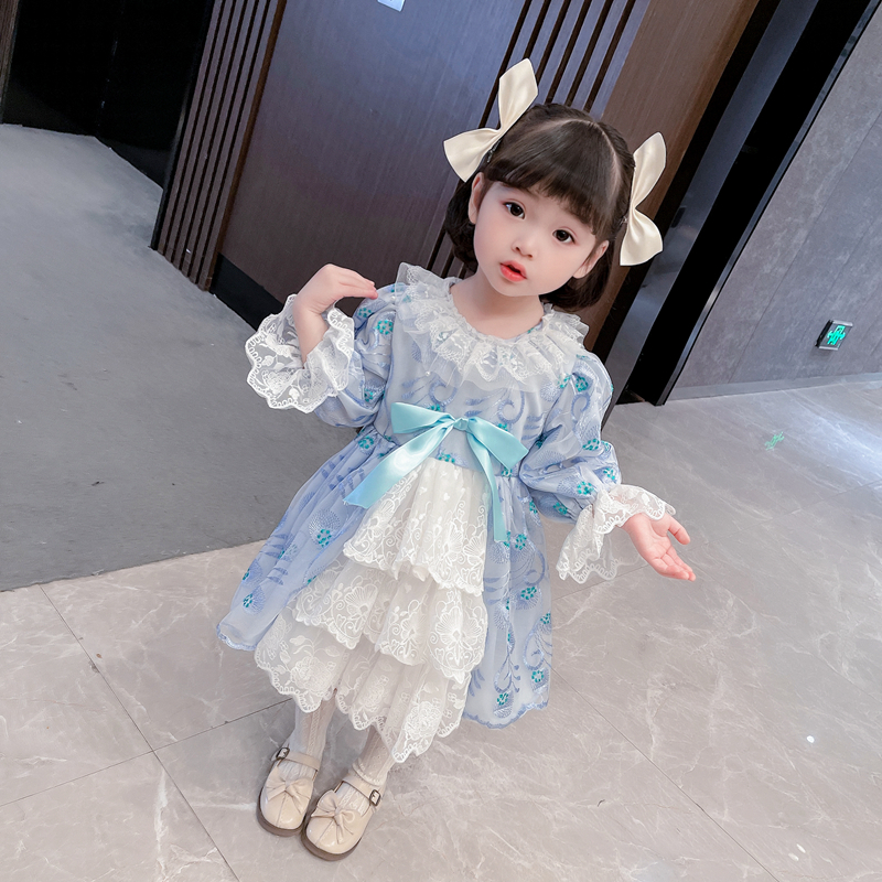 七色王国女童连衣裙春秋儿童春装女洛丽塔公主裙小童岁宝宝春款萝莉塔