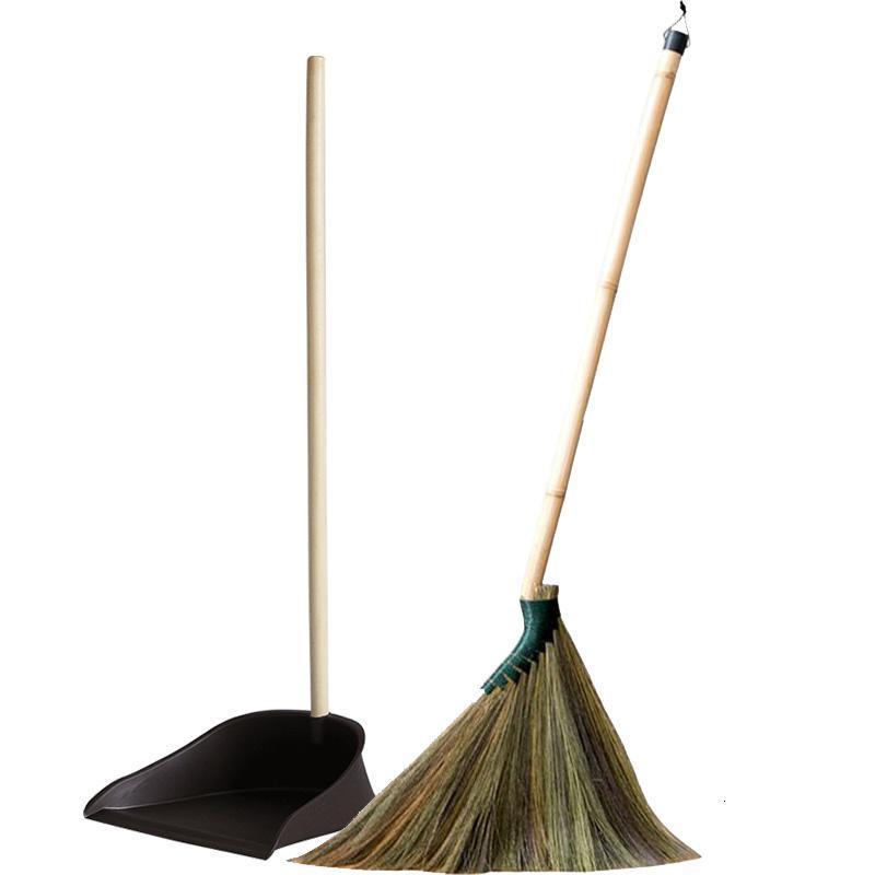 扫把家用扫把簸箕套装闪电客芒扫帚簸箕组合扫地笤帚扫头发青白竹柄