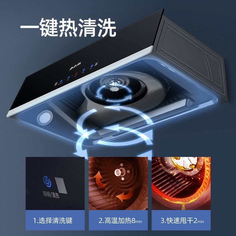 志高(CHIGO)抽油烟机家用厨房大吸力中式欧式吸油机自动清洗出租房抽烟机_按键普通锥网自行安装图片