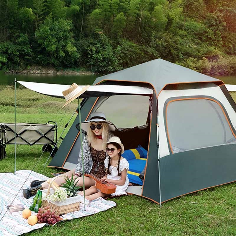 迈高登帐篷户外便携式折叠露营野营速开自动弹开沙滩野外加厚防雨视频