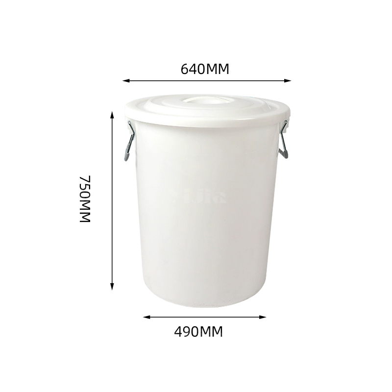 翌嘉YJ4122058 商用家用加厚塑料圆桶 280升白色带盖高清大图