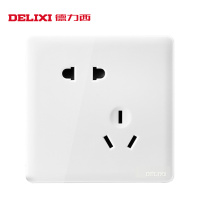 DELIXI 德力西790白开关插座大板无边框白pc86型二三插五孔电源插座其他一开开关插座面板套餐