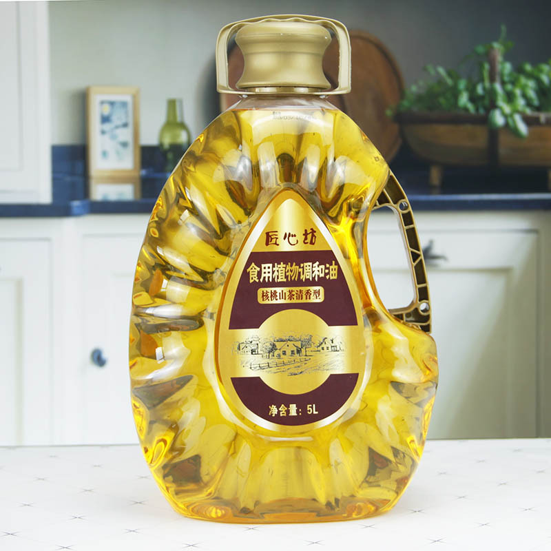 匠心坊非转基因玉米调和油5L核桃山茶清香型调和油5升大桶装家庭