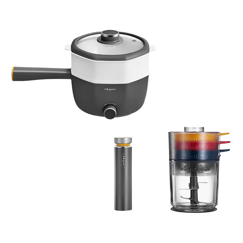 东菱(Donlim)绞肉机DL-5028(玻璃碗)+东菱多功能锅八角锅DL-G01