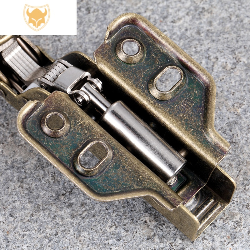 西默青古铜色液压阻尼缓冲铰链衣橱柜门大弯中弯飞机烟斗合页弹簧