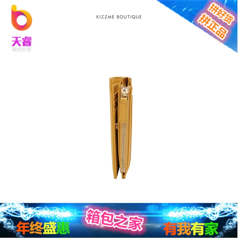 新款头层牛皮女士钱包简约纯色钱夹多功能零钱包卡包