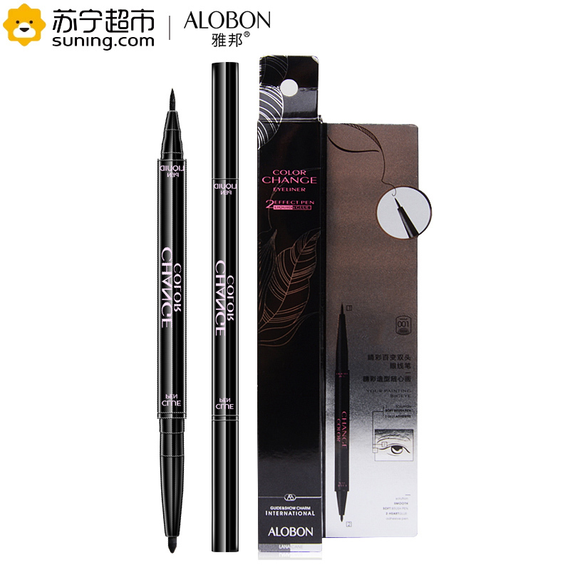 雅邦（ALOBON）睛彩百变双头眼线笔（眼线液笔1.2ml+眼胶笔0.5g）防水防晕染持久显色速干