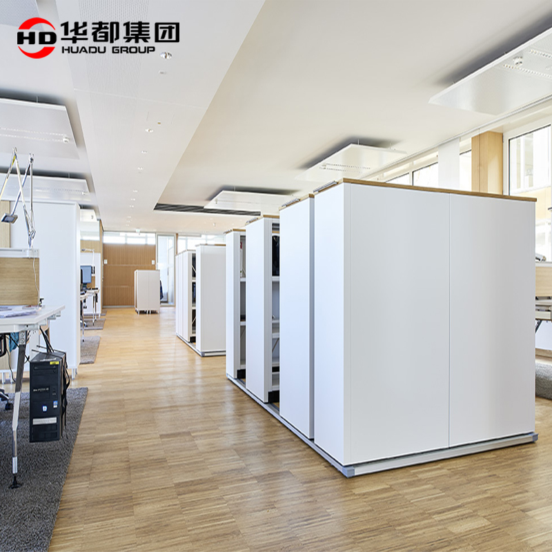 华都HDM-605 手动矮柜全封密集架华都智能密集架RFID电动密集柜手摇财务凭证架文件资料档案架智慧库房高清大图