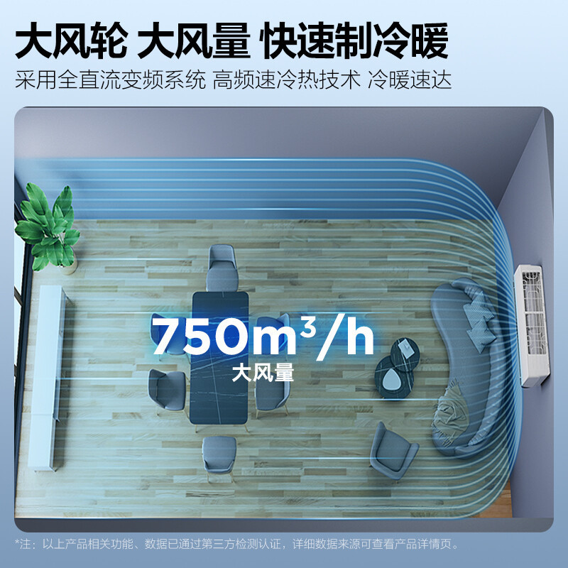 美的(Midea)大1匹新一级空调风尊 变频冷暖壁挂式客厅卧室大风口 智能能省电挂机KFR-26GW/N8MXC1时尚版