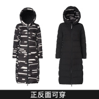 千仞岗女长款连帽羽绒服新款女两面穿休闲外套